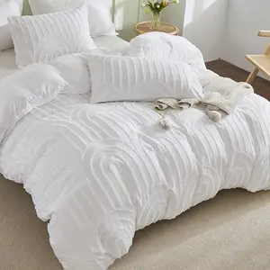 Colorful Striped Pattern Bedding Set, 1 Count Bedspread & 1/2 Counts Pillowcase without Filler, Soft Comfortable Bedding Set for Home Bedroom