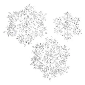 August & Leo Jeweled Tiered Snowflake Wall Hangers Set of 3