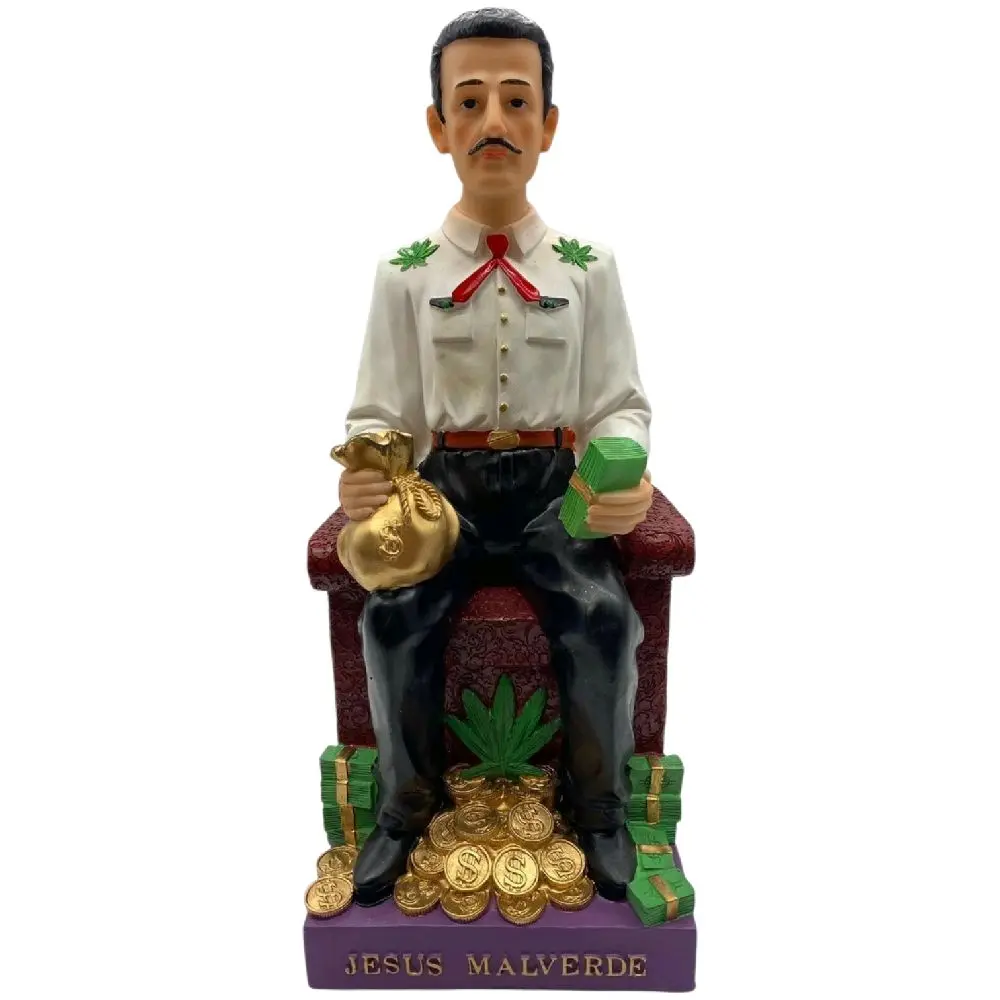 Jesus Malverde 16" Inches Tall 6622-16 Malverde Sinaloa Estatua Brand New Religious Decor - Mg