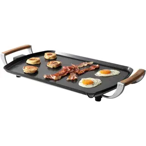 Large Electric Griddle Pro - Electric Griddle with Large Nonstick Cooking Surface - Adjustable Heat up to 420?F and PFOA and -Free - 14 x 22 inch