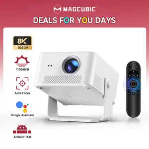 Magcubic HY450Max Projector 1100ANSI 8K Decode Auto Focus 12W Speaker HDR10+ Android 14.0 Dual WiFi6 BT5.4 Fully Automatic Keystone 1.0:1 Throw Ratio Screen Recognize & Automatic Obstacle Avoidance Home Cinema, Movie, Audio #SummerWins #DealsForYouDays su