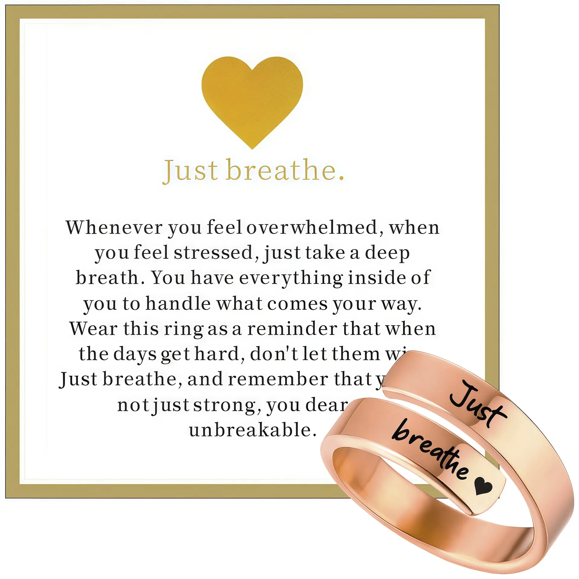 Love style rose gold (including card)