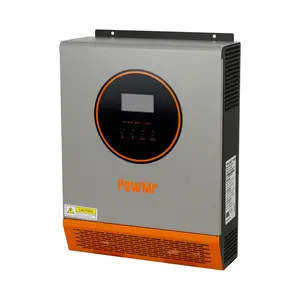 PowMr 2400W Solar Inverter, 24VDC to 110V/120VAC, Pure Sine Wave, 50A PWM Charge Controller, Hybrid Inverter for Homes, RV, 24V Lead-Acid, Sealed Gel/AGM Battery, Off-Grid Systems