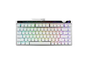 ASUS ROG Falchion Ace 75 HE Wired Analog/Hall Effect Gaming Keyboard 75% TKL, USB, Hot Swappable HFX V2X Magnetic Switch, Rapid Trigger, 8KHz Polling, PBT Keycap, Carry Case, Web-based Config - White