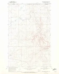 Landslide Butte Montana USGS Topographic Quadrangle Map, 1968, 1:24000