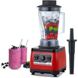 Heavy Duty Professional Blender,  2200W Commercial Grade Bar Blender With 70Oz Container For Shakes, Smoothies, Ice Crushing, Frozen Fruits, Soups, Dry Grinding (Red)