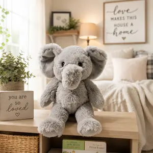 Elephant Plush Decor Comfortable Long-lasting Filling Ideal Holiday Gift Soft and Cozy for Home Decor
