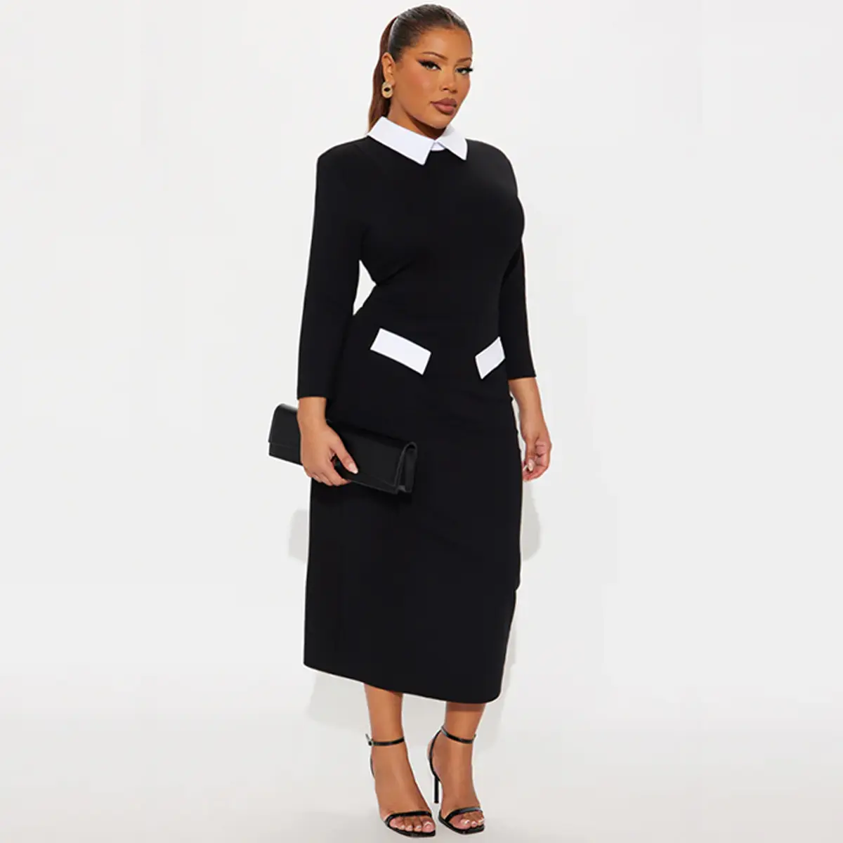 OYV Women's Elegant Pencil Dress Peter Pan Collar Long Sleeve 2025 Trendy Work Knee Length Dresses - TikTok Shop OYV Women's Elegant Pencil Dress Peter Pan Collar Long Sleeve 2025 Trendy Work Knee Length Dresses - TikTok Shop