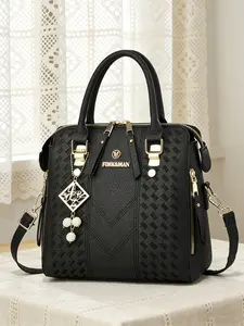 Women's Casual Luxury Messenger Bag, Fashionable Plain Handbag, Versatile Commuter Bag, Multiple Colors Available, Elegant Gift for Women