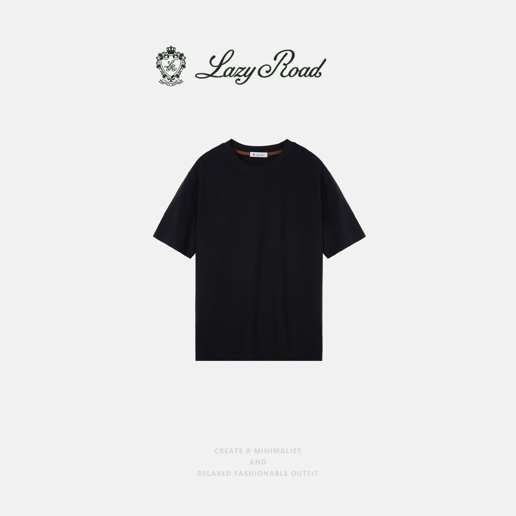 LazyRoad Casual Luxury Old-Money Style Basic Seamless T-Shirt, Modal & Cotton Blend Short-Sleeve Top, Skin-Friendly, Highly Stretchy, Drapey T-Shirt.(COFFEE)-28633