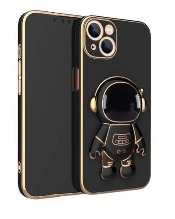 3D Astronaut Phone Case Anti-Drop Electroplating Bracket