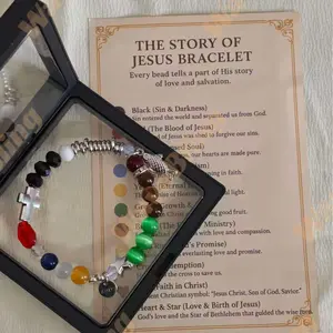 [Christmas gifts] Jesus Story Bracelet — Each Bead Tells His Journey | Christian Faith Gift for Women & Men