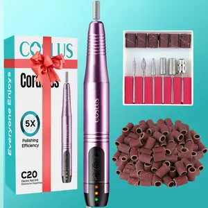COSLUS C20 Cordless Electric Nail Drill Kit, Professional Portable Manicure & Pedicure Tool with UV LED Lamp, Bits & Bands for Cuticle and Callus Removal, Beauty Products, Uv Led Nail Lamp