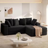 Black-L Shape-Right Chaise