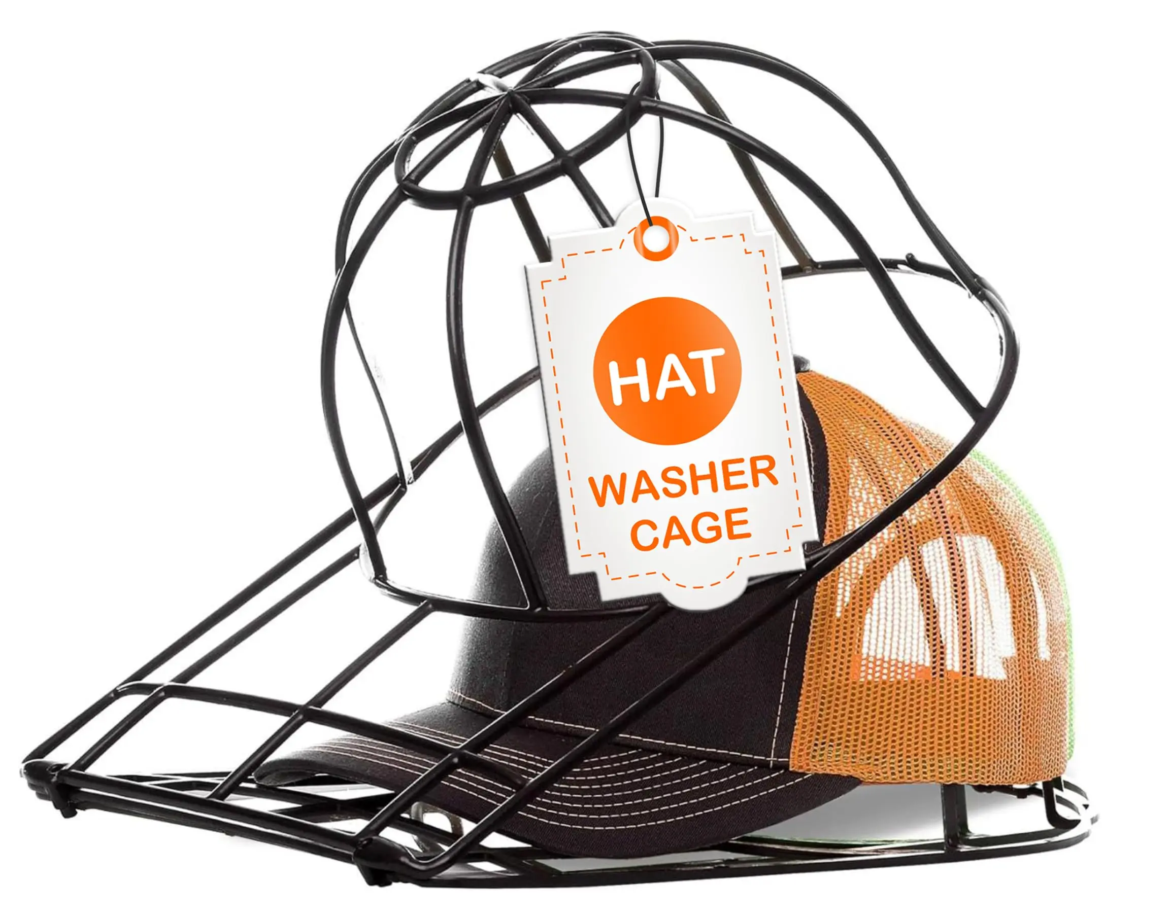 BallcapBuddy Hat Washer for Washing Machine, Cap Washer, Baseball Cap Washers, Baseball Hat Cleaner/Cleaning Protector (Black (1-Pack)) fitted  hats