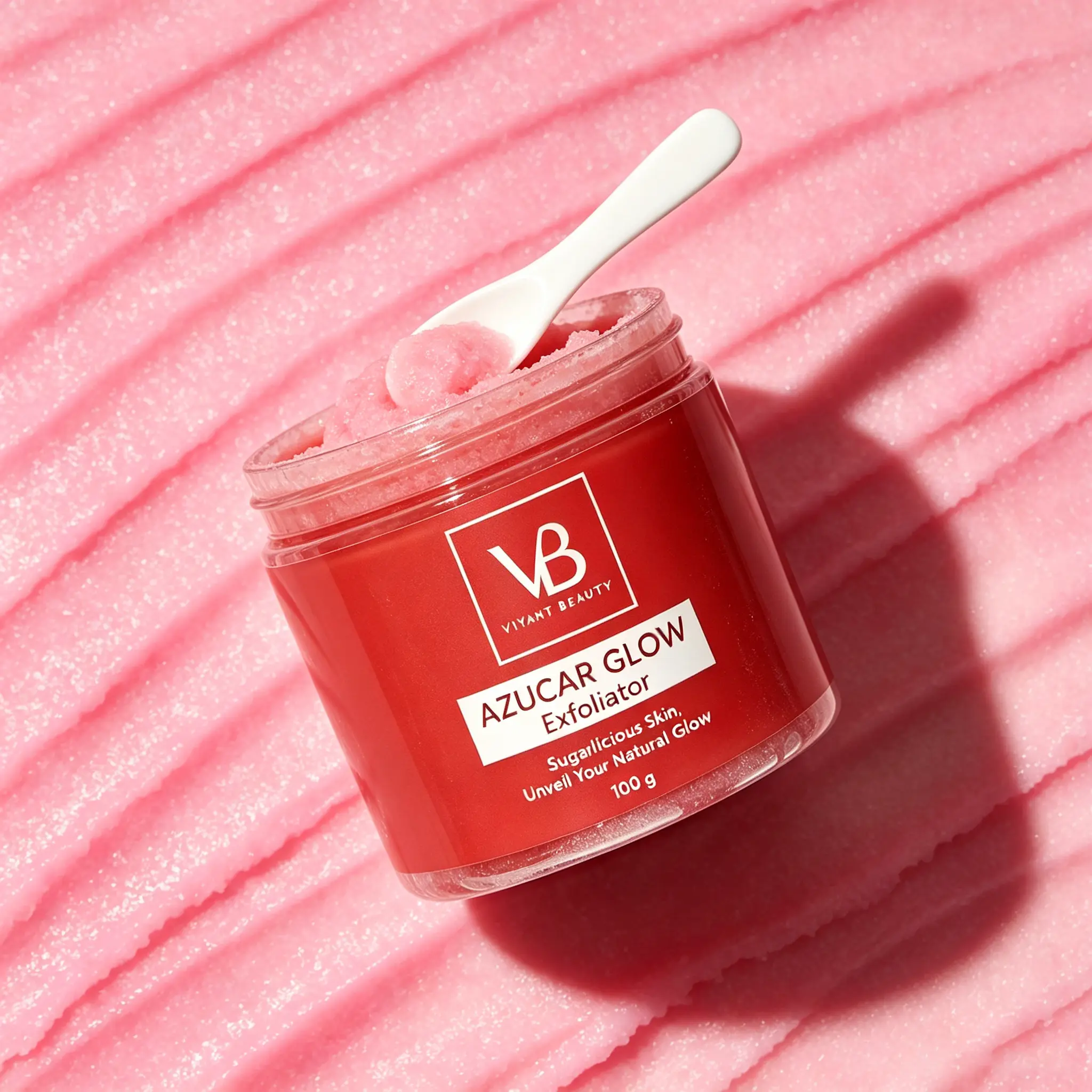 VB BLANQUEACULOS AZUCAR GLOW Exfoliant & Brightening Sugar Scrub Hydrating Exfoliating Facial Cleanser for Smooth Skin 100g