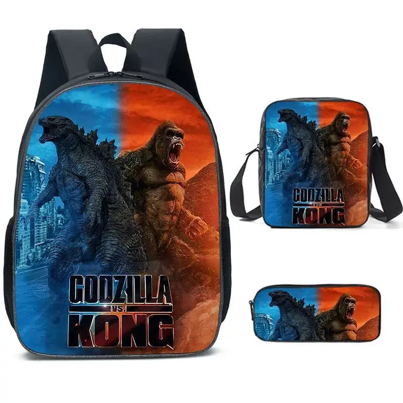 Godzilla Backpack 3-Piece Set for Elementary School Students, Amazon Best-Seller, Dropshipping Available