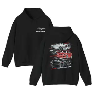 Ford Mustang Hoodie, Graphic Cars Hoodie For Women & Men, Unisex Autumn Streetwear, Car Themed Apparel