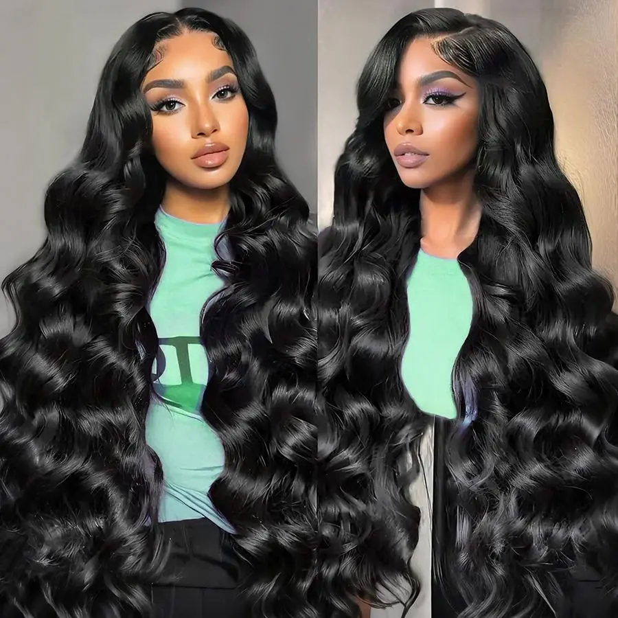 Luler Hair 13x6 Thin HD Lace Frontal Body Wave Wigs Pre Plucked Pre Bleached Lace Skin Melted Brazilian Body Wave Wig 200% Density Human Hair Wigs For Women
