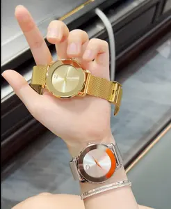 Elegant quartz watch Stainless steel strap Alloy hands Alloy women's case, waterproof, ultra-thin design, with mesh strap, gift wrap& Mother's Day Gift