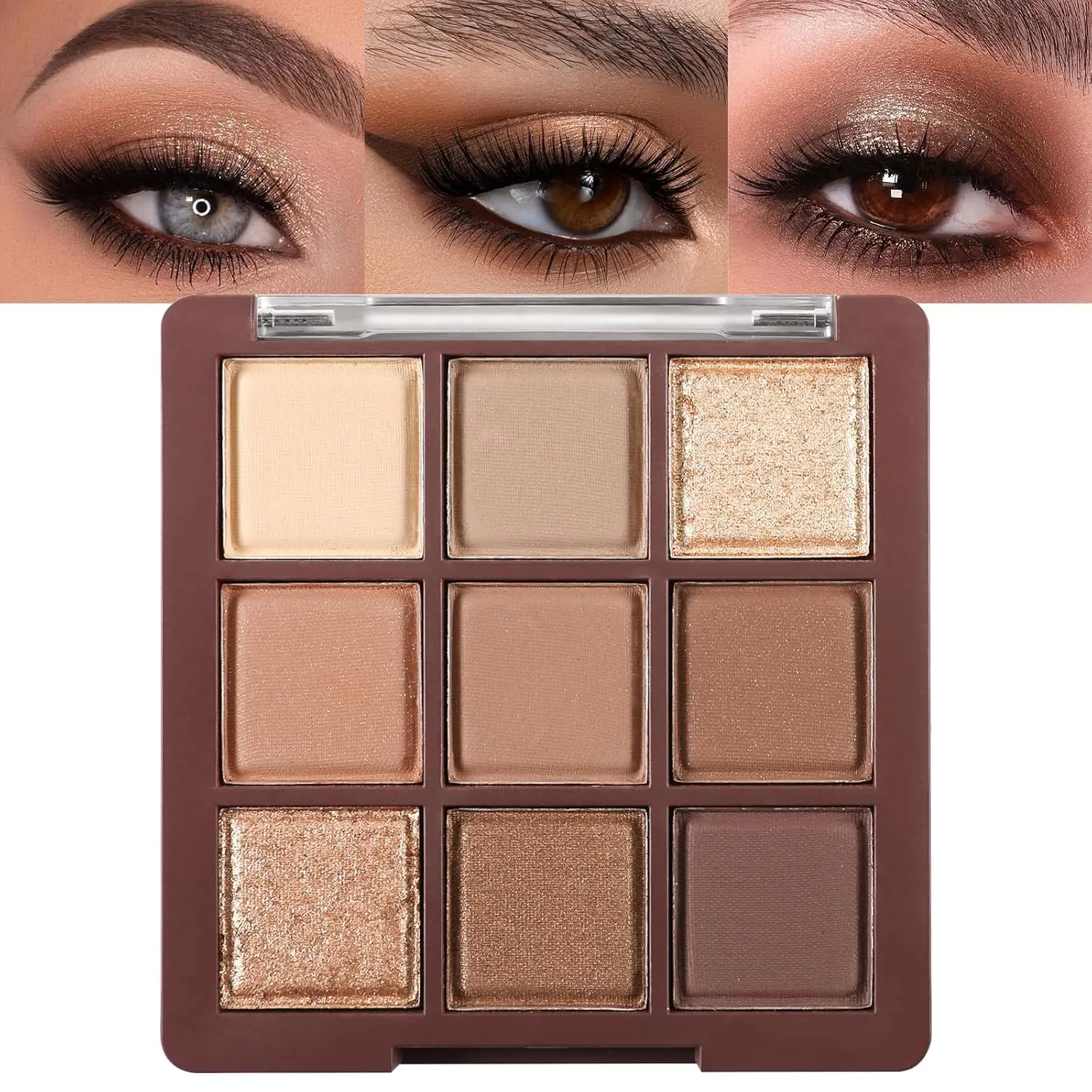 Erinde Eyeshadow Palette Matte Shimmer Glitter Eye Shadow Makeup Highly Pigmented Long Lasting Waterproof Natural Neutral Nude Eyeshadow Makeup Pallet Chocolate Brown eyeshadow palette eyeshadow palette