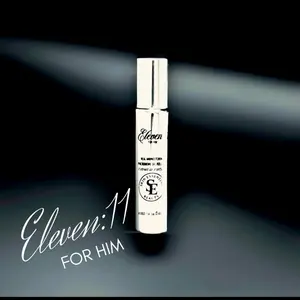 Eleven:11 For Him true Human-Identical Pheromone Compounds, Roll On Long Lasting 30% Concentrated Fragrance Oil Men’s Extrait de Parfum Perfume 10 mL Travel-Friendly Glass Gold Chrome Bottle by Skin Essential Beauty