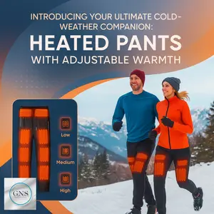 Heated Pants with Adjustable Warmth, Fleece-Lined, Rechargeable