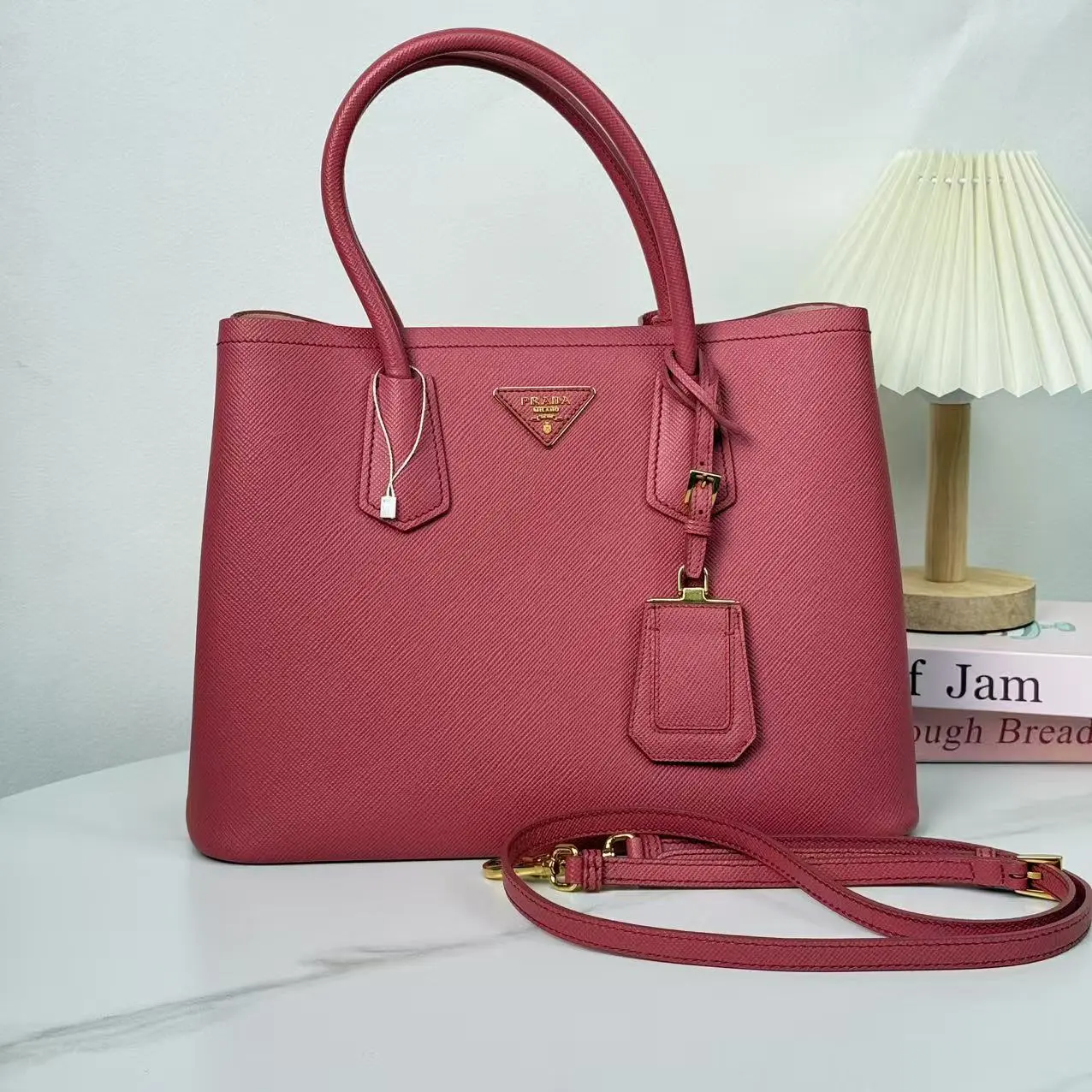 Pre-owned PRADA Saffiano Lux Leather Double
