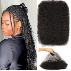 Kinky Curly Bulk Human Hair, 50g/Pack Afro Kinky-curly Human Hair for Twist, Soft  Hair Bulk for , Dreadlocks & Loc Repair ( black, 16inch-1pack 50g)