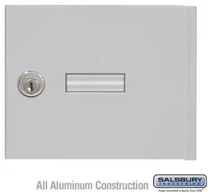 3651ALM Replacement Door and Lock Standard A Size for Salsbury 4b+ Horizontal Mailbox with Keys, Aluminum