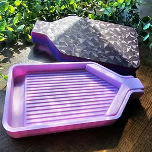 Diamond painting art tray with cover 3D printed rhinstone  storage Color may vary