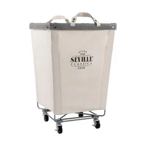 Seville Classics Laundry Hamper, 18.25" D x 18.25" W x 27.5" H