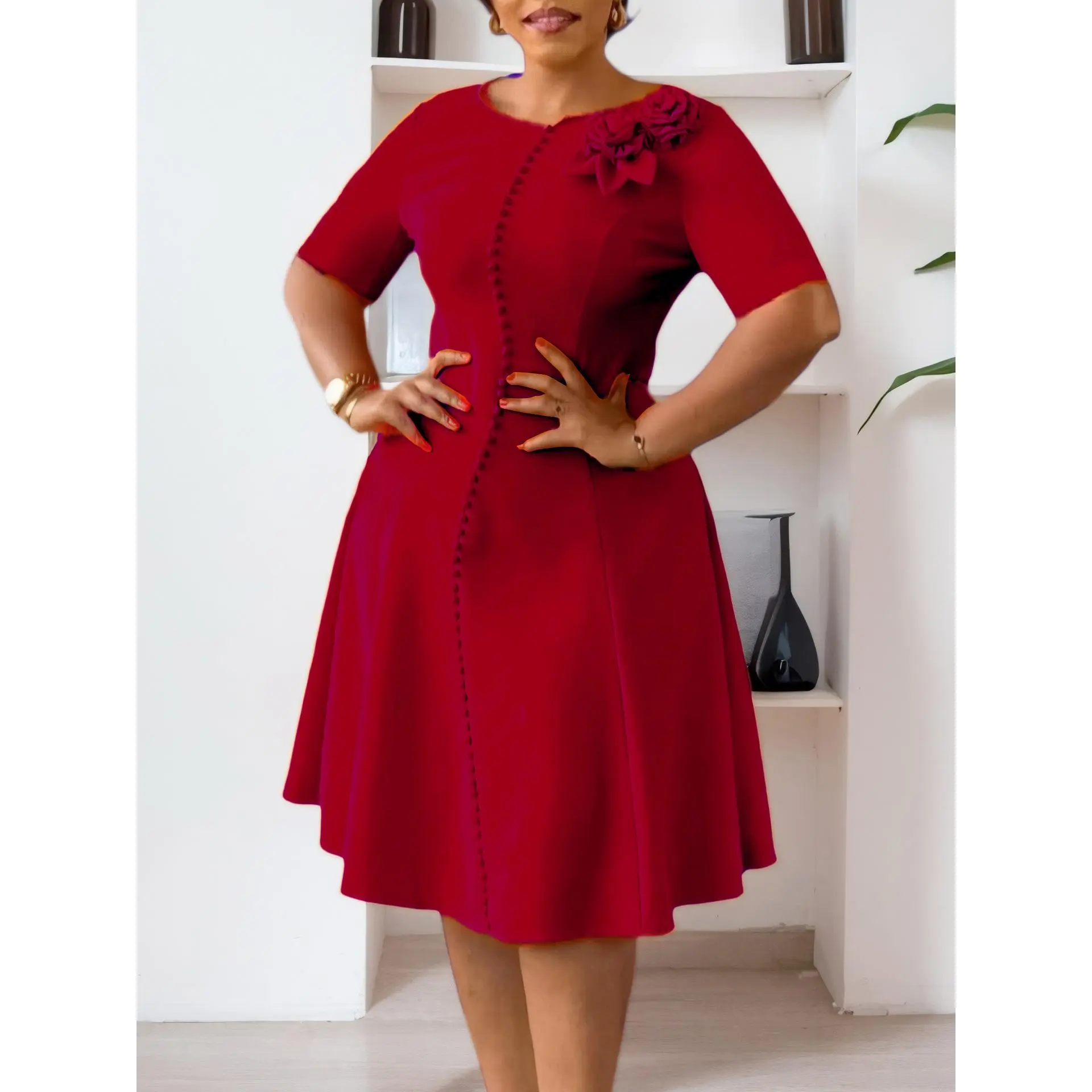long midi shirt dress Stretch Cotton Eyelet Lillian Midi Shirt Dress Navy