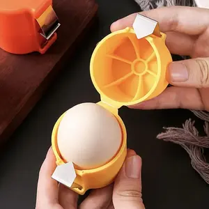 Food Grade Stainless Steel Egg Separator Utensils - Labor-Saving Quick Egg Splitter with Ergonomic Grip, Practical Gadget for Home Baking, Cooking