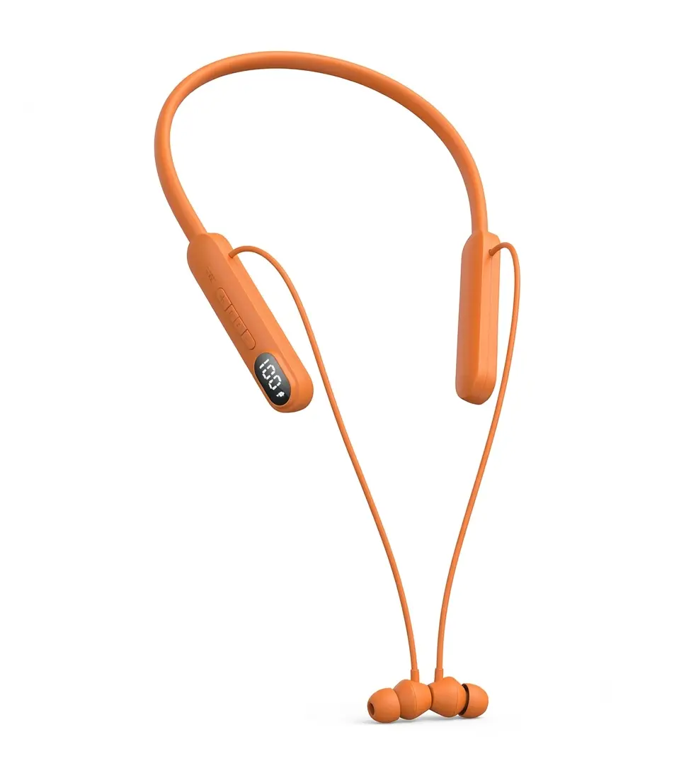 New Wireless Neckband Bluetooth Earbuds - In-Ear Silicone, Magnetic Snap, IPX4 Sweatproof, Fast Charging, Sound Isolation, MP3 Support, Hands-Free Calls, Type-C Charging, Compatible with Mobiles & Desktops, Travel Audio Accessories sohochic, Headphone