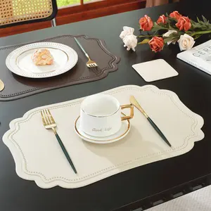 8/12pcs Hotel Restaurant Placemats/cup Mats Set, High-End Insulated Pads, Multi-Color Table Protection, Perfect for Weddings, Parties, Home Kitchen