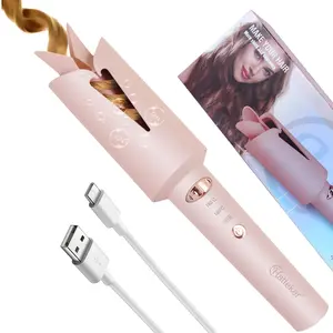 Automatic Rotating Hair Curler, Rechargeable Wavy Curling Iron, Portable Electric Styling Tool for Women, Home Hair Care, Hair Styling Tools