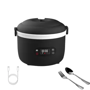 Wireless Electric Insulated Kids Lunch Box, Cordless Heated Lunchbox, Rechargeable 16000mah Battery, Heats Food, Durable Cooling Design, Suitable for Office, Fishing, Drivers