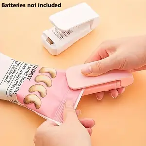 Small Snack Sealing Machine, Plastic Sealer, Home Use Vacuum Sealer for Food Preservation, Essential for Summer Travel, Fitness, School, Camping, Compact Design