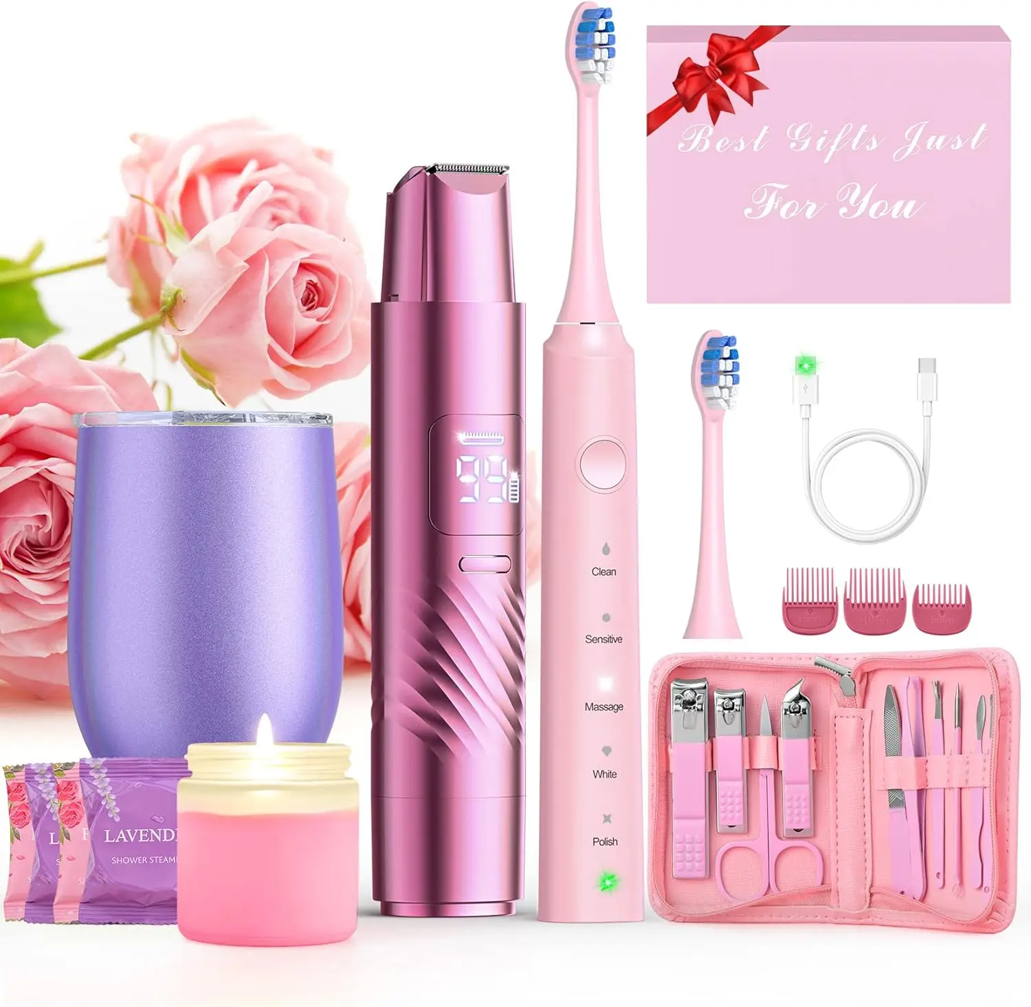 Bath & Body Care Toothbrush Kit with Storage Box, Father's Day Gifts