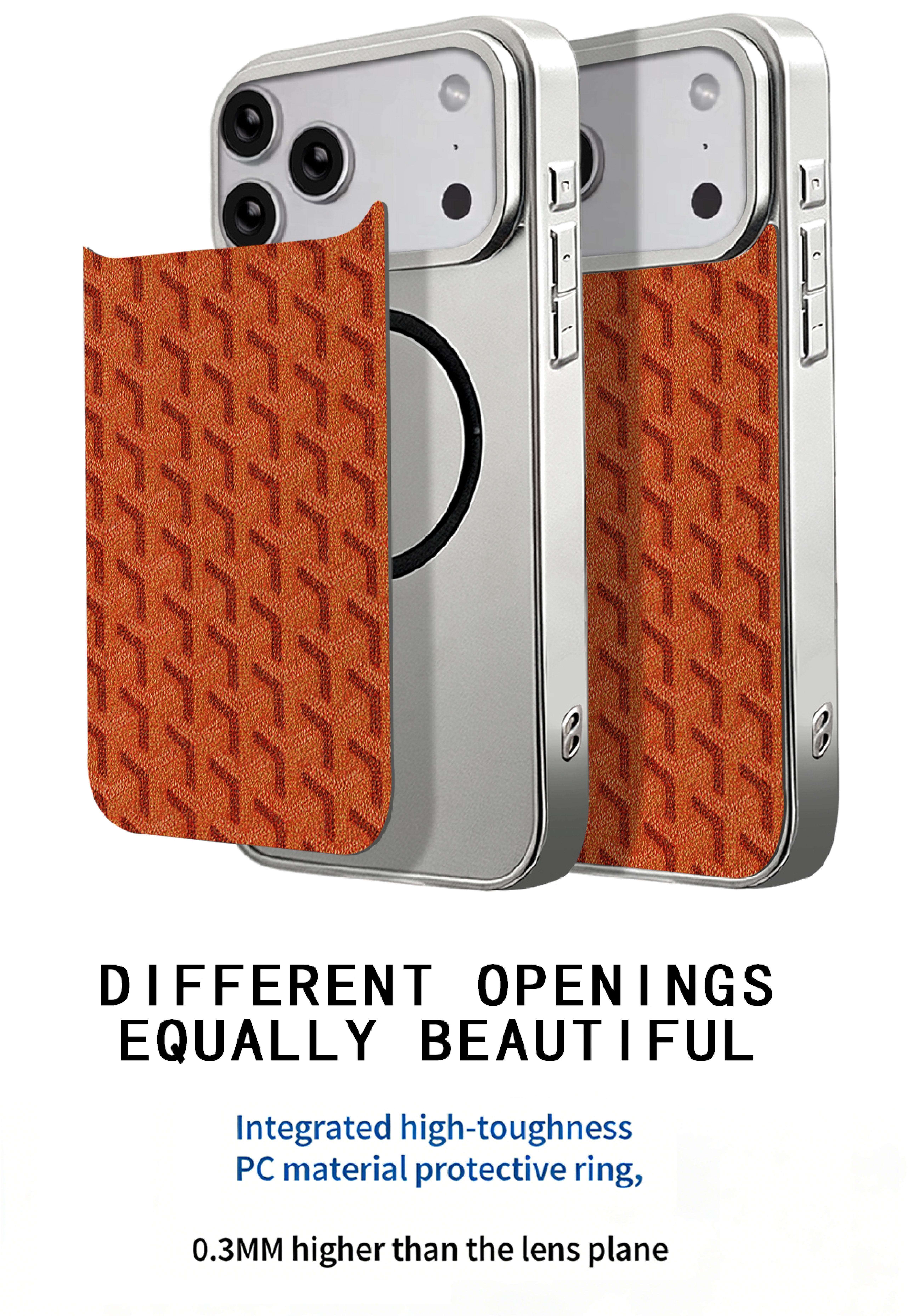 Luxury Plated Designer Case for iPhone 17 16 15 14 Pro Max - Elegant Chevron Pattern, Electroplated Shockproof Protective Cover, High-End Aesthetic Phone Shell for Men Women