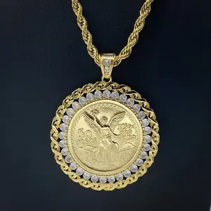 Knotted Diamond Bezel Centenario Pendant