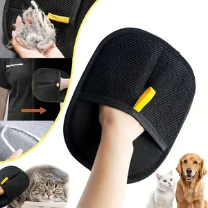 Upgraded Large Pet Static Hair Removal Gloves, Polypropylene Cat Grooming Gloves with Accents, Efficient Pet Grooming Tool for Cats and Dogs