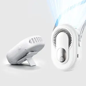 HOOYS Portable Leafless Fan, 5 Speed Mini Waist Fan, USB Rechargeable, Quiet Cooling for Travel, Outdoor & Commute, Phone Cooler summerwins