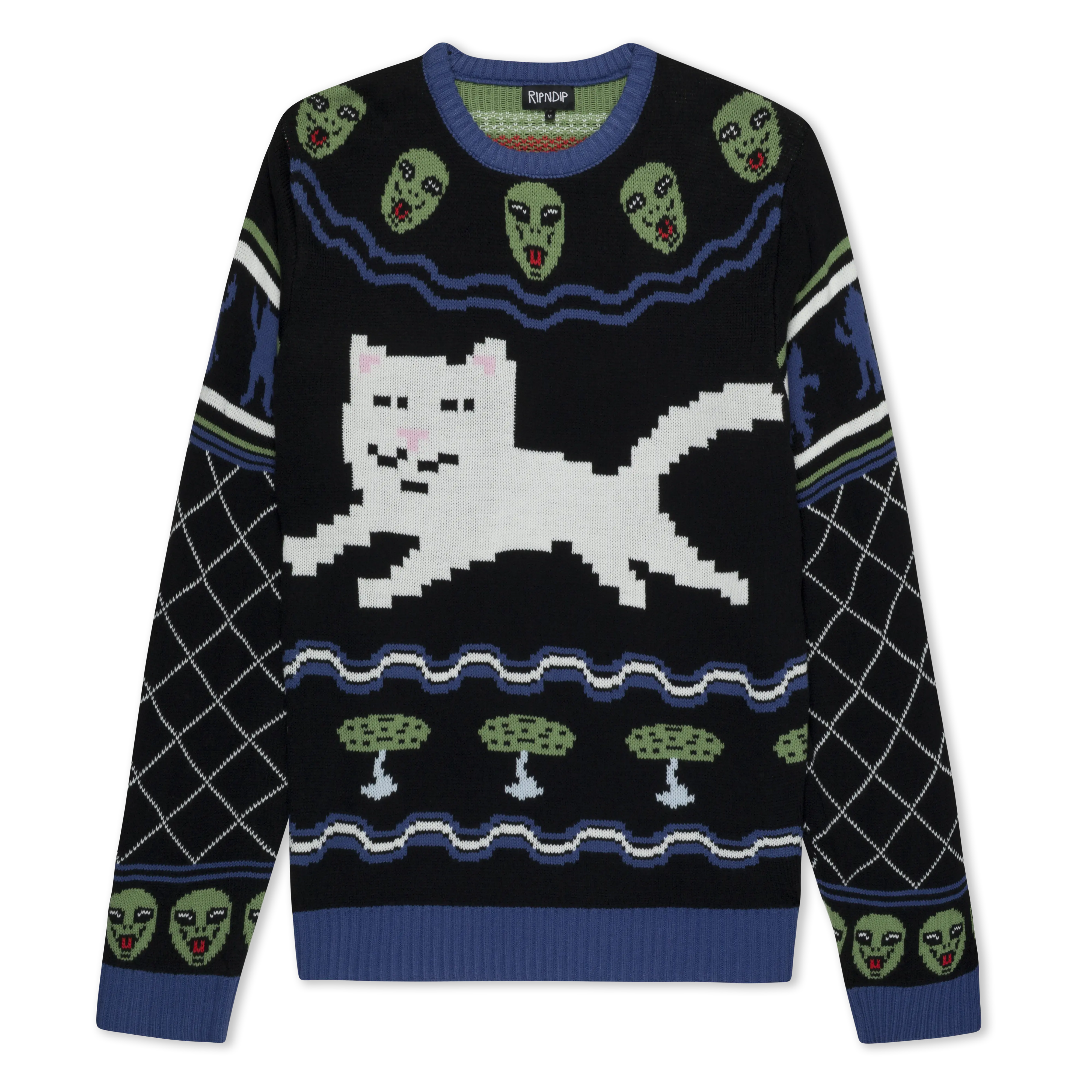 Ugly Party Sweater for Women, Soft Out Of This World Alien Graphic Knit Tops, 100% Acrylic Pullover