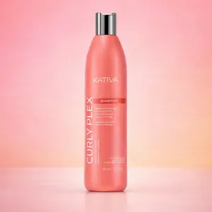 Kativa Curly Plex Shampoo 12oz - Define & Repair Waves and Curls with Nano-Bond Complex Shea Butter & Linseed Sulfate-Free Cleanser