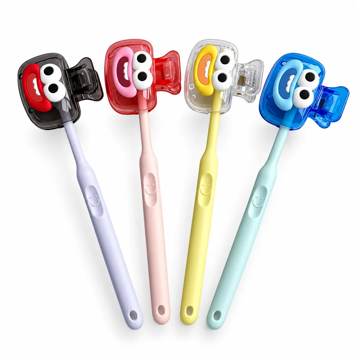 4 Pack Toothbrush Covers, Colorful Toothbrush Head Protectors with Ventilated Design for Home, Travel and Bathroom Storage
