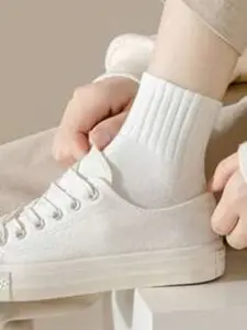 Men's Mid-Calf Striped Socks, Sporty Style, All-Season Wear, Comfortable Long Tube Socks, Ideal for Daily Use, California Proposition 65 Compliant