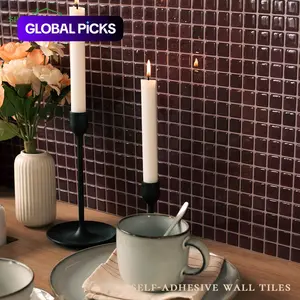 10 Sheets SHINYHOME Self-Adhesive Waterproof & Oil-Proof Peel & Stick Removable Decorative Backsplash Tiles - Peel & Stick Wallpaper-like DIY-Friendly Renovation Panels for Kitchen, Bathroom Walls #GLOBAL PICKS