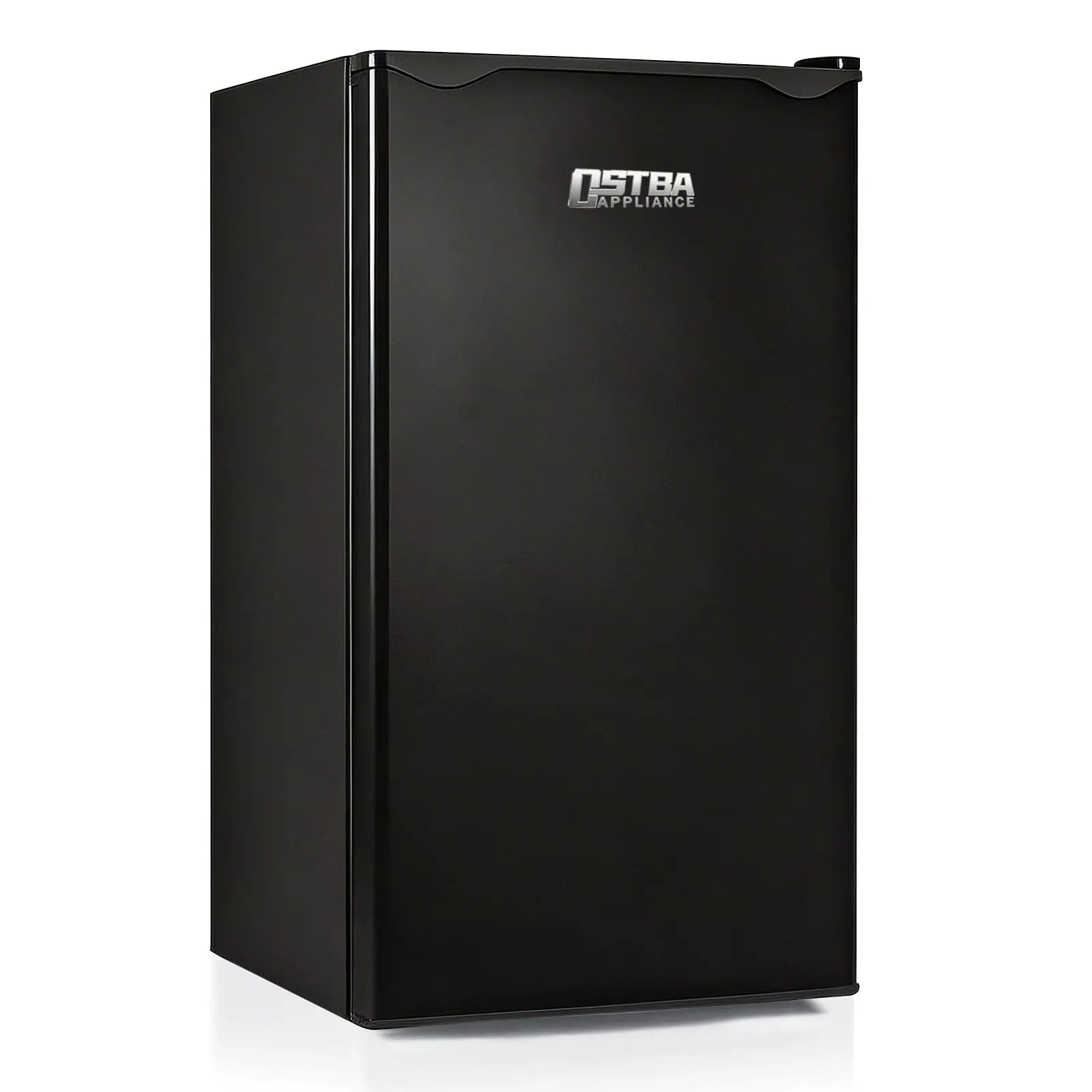 OSTBA 3.2 Cu.Ft. Mini Fridge with Freezer - Compact Refrigerator for Bedroom Office Dorm, Black, Low Noise, Adjustable Thermostat, Glass Shelves, Large Capacity, Energy Efficient